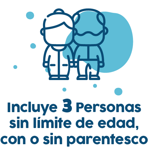 uno de los beneficios de tu plan de previsión es hasta 3 personas sin limite de edad con o sin parentezco